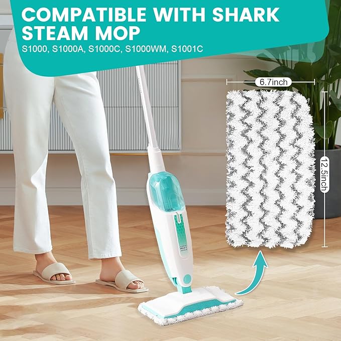 14 Pack Steam Mop Replacement Pads Compatible with Shark Steam Mops S1000/S1000A/S1000C/S1000WM/S1001C, Floor Steamer Pads Washable, Reusable Microfiber Cleaner Pads