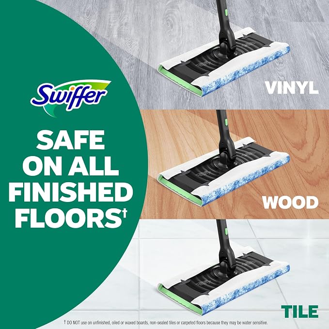 Swiffer Heavy Duty Mop Wet Multi-Surface Cloth Refills for Floor Mopping and Cleaning, Pet with Febreze Odor Defense, 20 count