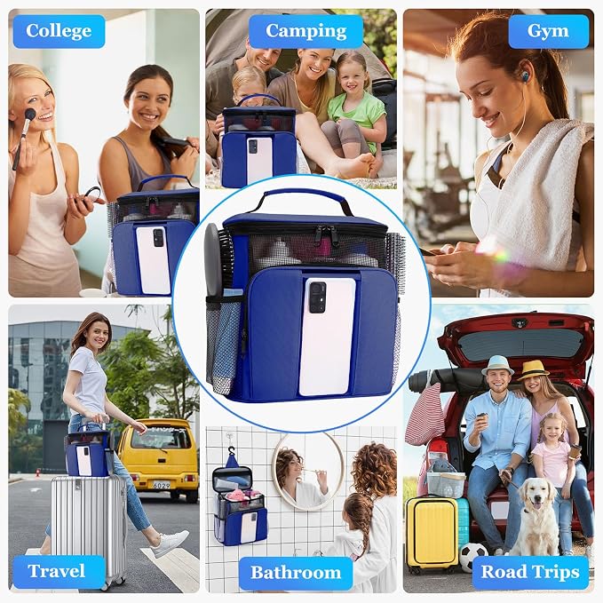 Dorm Room Essentials for College Students Girls Boys Guys, Shower Caddy | Travel Essentials Hanging Toiletry Bags for Traveling Women Men,Mesh Shower Caddies Portable for Camping,Gifts for Christmas
