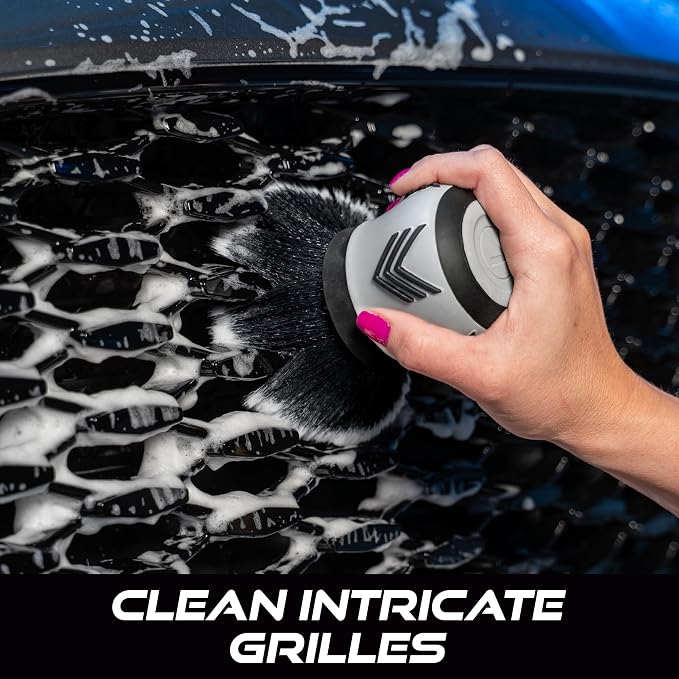 VIKING Car Cleaning Interior Detail Brush | Super-Soft Bristles, Interior Detail and Cleaning, Car Detailing Kit, Storage Stand Included