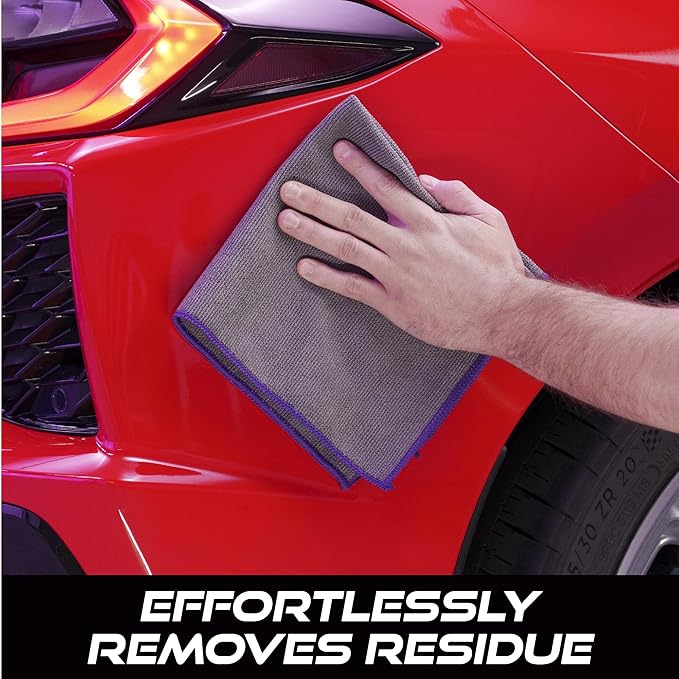 VIKING Microfiber Cleaning Cloth for Car Wax Removal, 16 x 16 Inch, 3 Pack | Polishing Towels for Removal of Car Wax and Polishing Compound, Car Detailing Kit