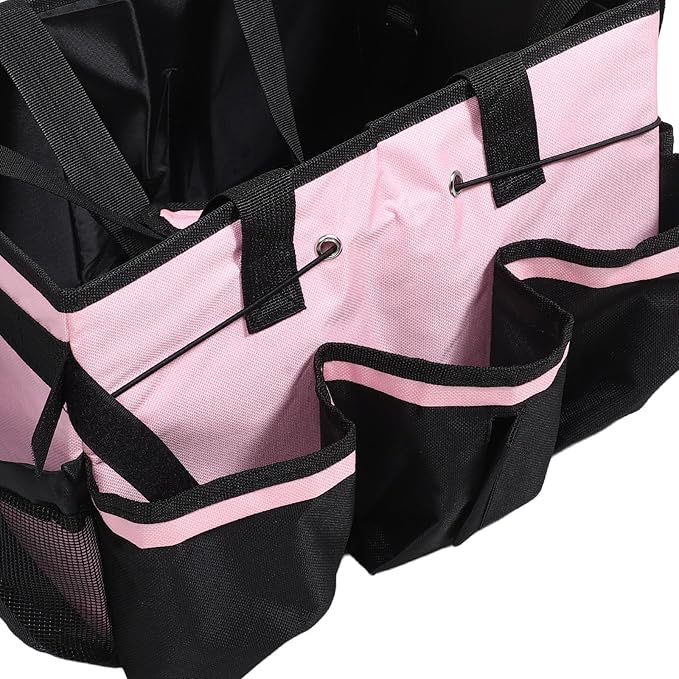 Large Capacity Portable Housekeeping Tote Bag with Adjustable Shoulder Strap and Handle, Oxford Cloth Cleaning Caddy with Detachable Divider and Multi Pocket Design for Hotels