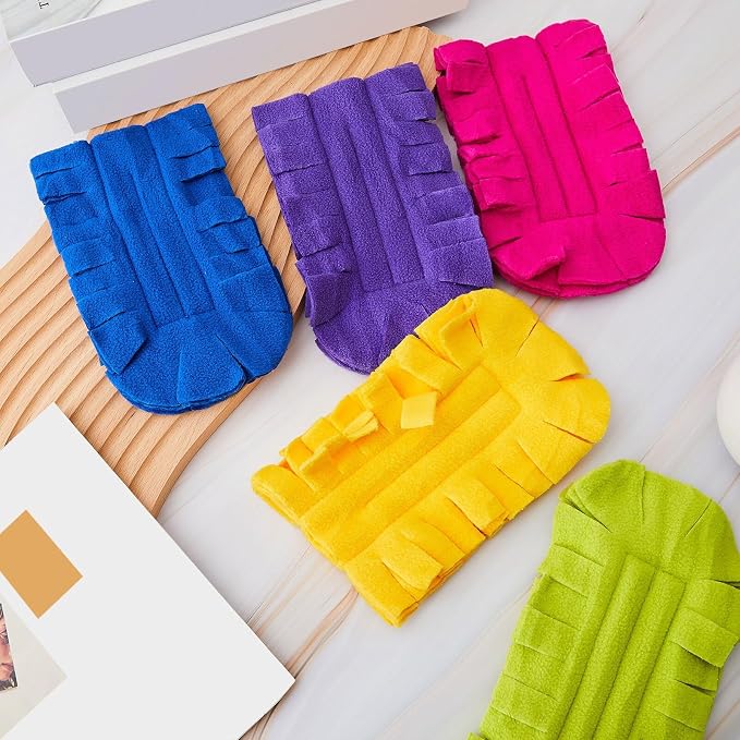 Zubebe 30 Pcs Reusable Duster Refills Fleece,Dark Color | Soft Polyester Fiber Flat Duster Refill Multi Surface Washable Cleaning Pad Tools for Home, Blinds, Car, Pet, Furniture, Fans
