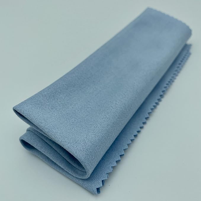 AAwipes Guitar Cloths Microfiber Blue 6pcs 12"x12" Plush Polishing Cloths | For Musical Instruments Premium Cleaning Cloths For Guitar Piano Clarinet Trumpet Sax Universal (U2912)