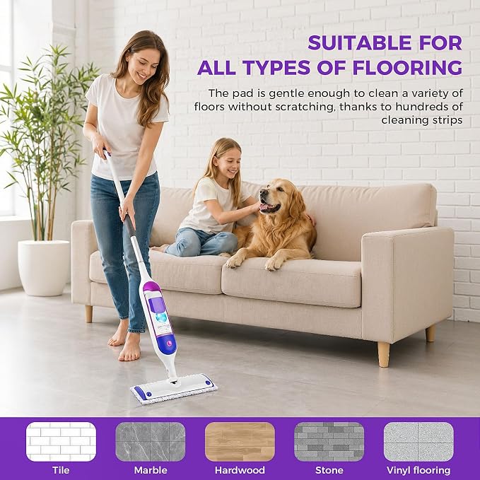 40PCS Disposable Power Mop Pads for Swiffer Power Mop | Disposable Spray Wet Pads Refill for Swiffer Powermop, Household Wet & Dry Mops Pads for Multi-Surface Floors Cleaning