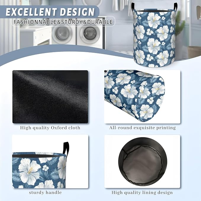 Energetic Running Golden Retriever Laundry Basket with Handles, 19.7"x15.7" Clothes Foldable Laundry Hamper Organizer for Dorm Nursery Bedroom Bathroom Decor, Toy Storage Bin for Kids