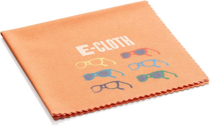 E-Cloth Eyeglasses Cleaning Cloth, Reusable & Washable - 1 Pack | Glasses Wipe, Reusable & Washable, Cleans Dirt, Fingerprints, Smudges from Lens & Frames, Use Dry or Damp