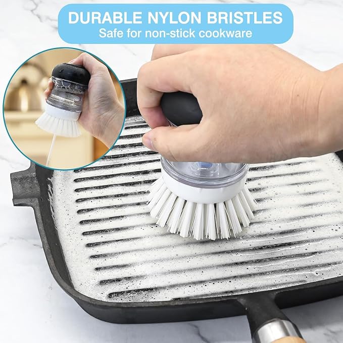 Palm Brush Refills for OXO Palm Brush, 6 Pack Dish Brush Replacement Head | Palm Brush Replacement Head