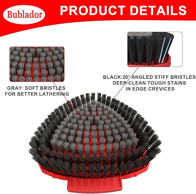 Scrubber Brush Mop Replacement Head for O Cedar EasyWring 1 Tank | Dual-Bristle Power Brush,Spin Mop Cleaning Attachment for Bathroom, Kitchen,Pool,and Various Hard Floors,easy to replace