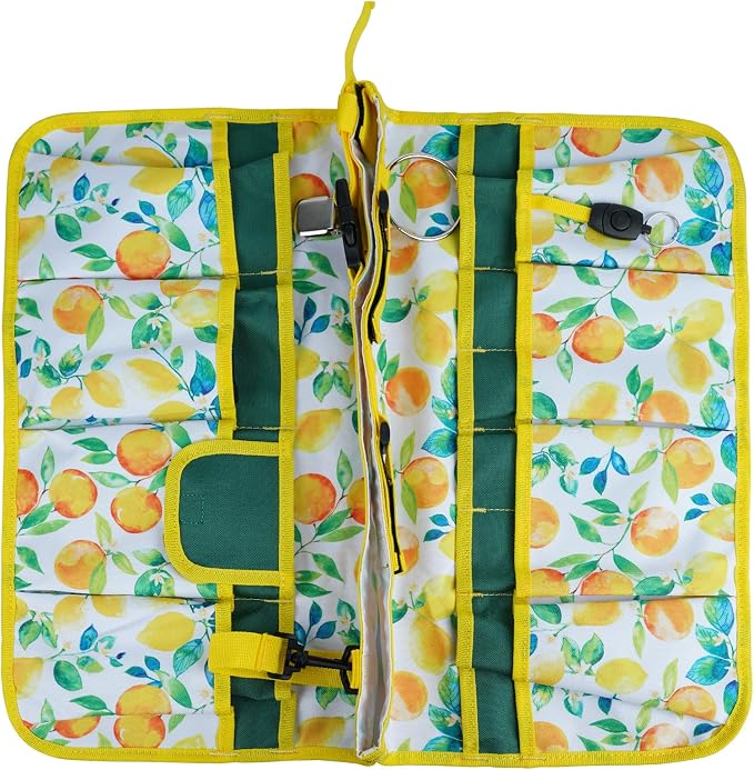 MELOTOUGH Bucket Caddy Organizer Bucket Tool Organizer for Garden Tools Fit 3.5 to 5 Gallon Bucket (Yellow Flower)