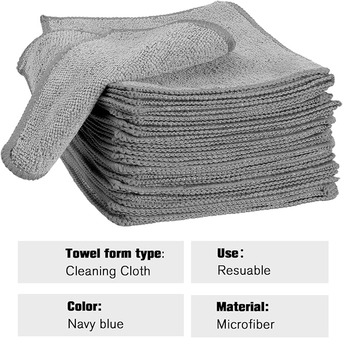 50 Pcs Dry Erase Cloth,6 X 6 Inch,Gray | Cleaning Rags Reasonable Whiteboard Cloth Kitchen Towels Microfiber Towels Cars Wash