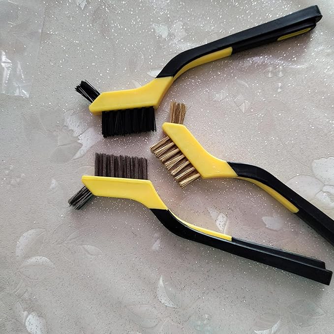 ALLWAY AMB 3-Piece Soft-Grip Mini Stripper Brush Set | Remove Rust, Paint Corrosion, and More