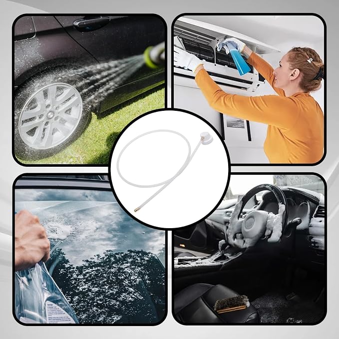 8PCS Spray Can Nozzle Extension Set, 19.68inch Aerosol Spray Tips with Flexible Extension Hose, 180 Degree Coverage Paint Nozzles for Vehicles and Cans