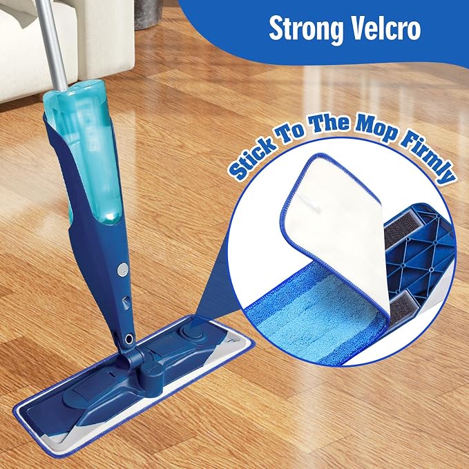 4 Pack Microfiber Cleaning Pads Compatible with Bona Mops, Safe for Hardwood and Hard-Surface Floors, Washable, Reusable