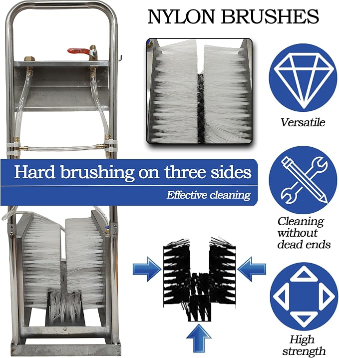 Livestock Farm Boot Washer for Mud Stainless Steel Outdoor Boot Scrubber Multifunctional Rain Boot Cleaning Brush