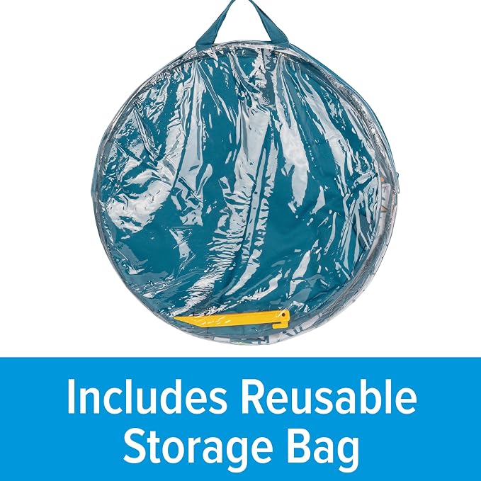 Camco Pop-Up Utility Container - Use as Collapsible Trash Can When Camping - Holds 30-Gallon Kitchen-Size Trash Bags - Stands 2-Ft Tall & Collapses for RV Storage and Organization (42997)