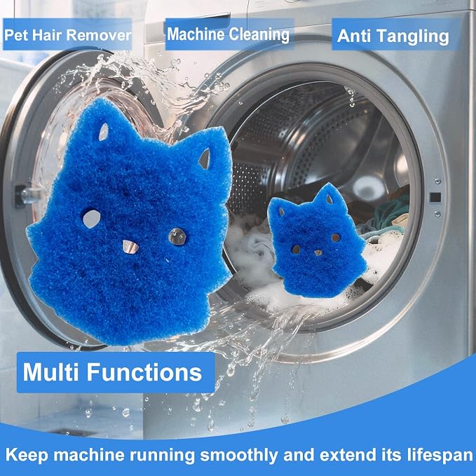 Pet Hair Remover for Laundry, 6PCS Reusable Dog & Cat Hair Remover Tool | laundry pet hair catcher,Removes Pet Fur, Hair, Lint, Dander From Clothes &Washing Machine.