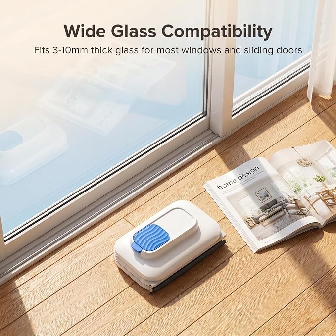 Double Sided Magnetic Window Cleaner with Auto Water Output | Magnetic Glass Cleaner with Double Water Storage, Household Window Cleaning Tool(D-for double glass 20-30mm)
