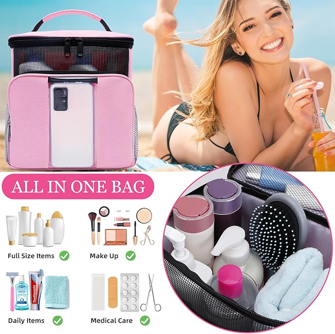 Dorm Room Essentials for College Students Girls Boys Guys, Shower Caddy | Travel Essentials Hanging Toiletry Bags for Traveling Women Men,Mesh Shower Caddies Portable for Camping,Gifts for Christmas
