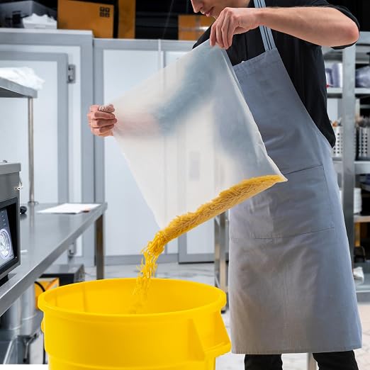 PRO&Family 32 Gallon Yellow Round Commercial Trash Can/Ingredient Bin Recycling Bin Kitchen Garbage Can Office Garbage Can Trash Barrel Plastic Barrel Yard Waste Bin Outdoor Trashcan