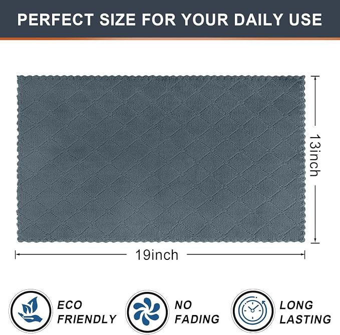 Homaxy Super Soft Absorbent Coral Velvet Dish Cloths 16 Pack, 13" x 19" | Ultra-Absorbent Dishcloths, No Lint, Nonstick Oil, Fast Drying, Microfiber Cleaning Cloth
