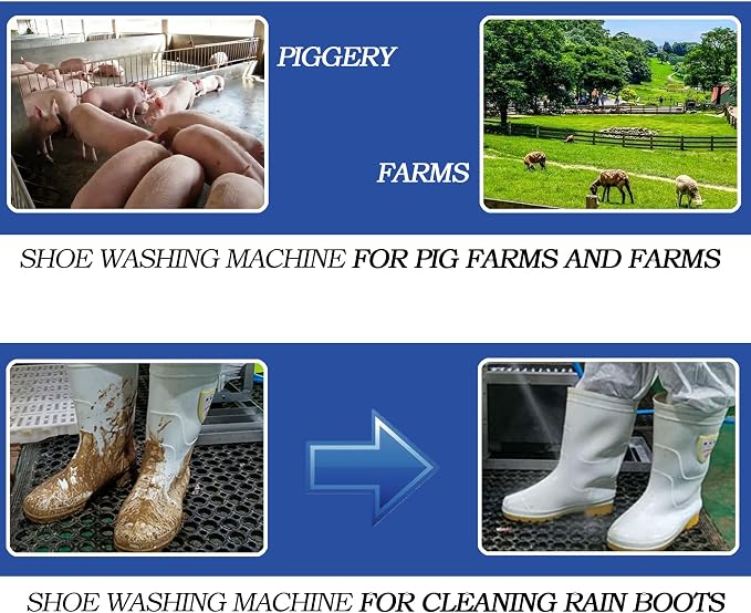 Livestock Farm Boot Washer for Mud Stainless Steel Outdoor Boot Scrubber Multifunctional Rain Boot Cleaning Brush