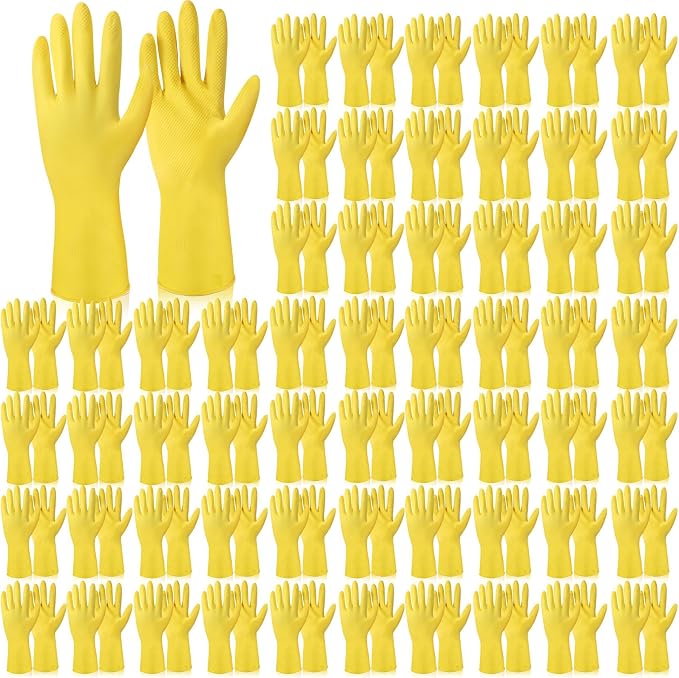 Rubber Reusable Gloves Long Household Dishwashing Gloves Kitchen Cleaning for Dishes Clean Gardening