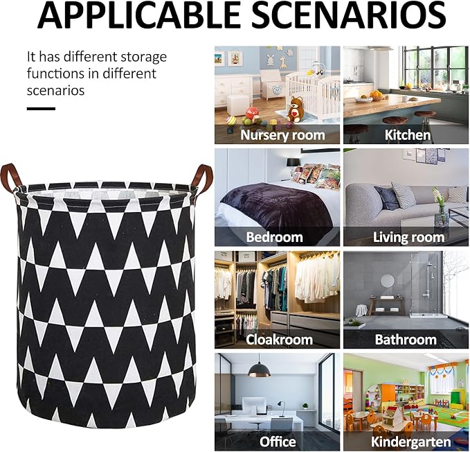 Collapsible Laundry Basket in Bedroom Waterproof Laundry Hamper in Bathroom Large Laundry Bag in College Dormitory Cloakroom Livingroom Nursery Toy Bin (Laundry Hamper-Livingroom-009)