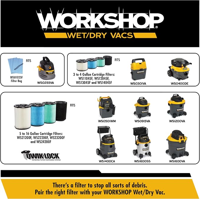 WORKSHOP Wet/Dry Vacs WS17814A 1-7/8-in. Floor Brush Vacuum Attachment