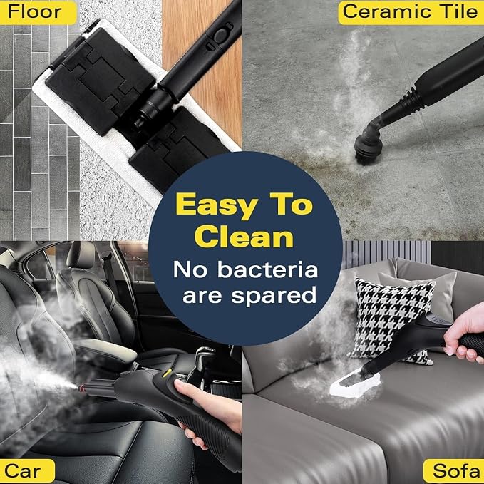 Waitbird Handheld Steam Cleaner & Steamer for Home, 275°F High-Temp Steam | 21 Accessories| Natural For Floor, Car, Wall, Grout & Kitchen Bathroom| 4.5 Bar High Pressure| Safety Lock | Steam mop