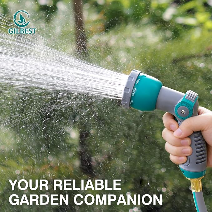 Hose Nozzle, Thumb Control Garden Hose Nozzle, Garden Tool | 10 Adjustable Pattern Water Hose Sprayer Nozzle, Ergonomic Spray Nozzle for Gardening, Watering, Ground Cleaning, Car Washing