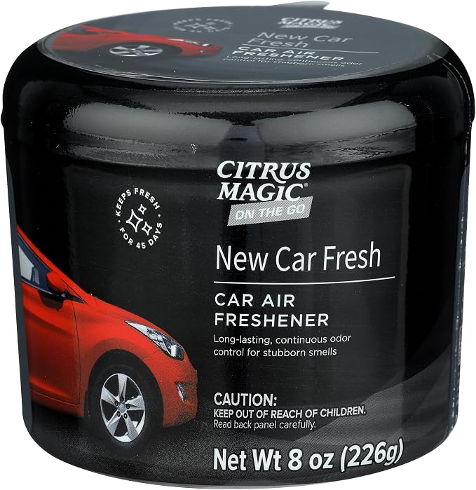 Citrus Magic Auto Solid Air Fresheners, New Car Fresh, 8 oz, 3 Pack