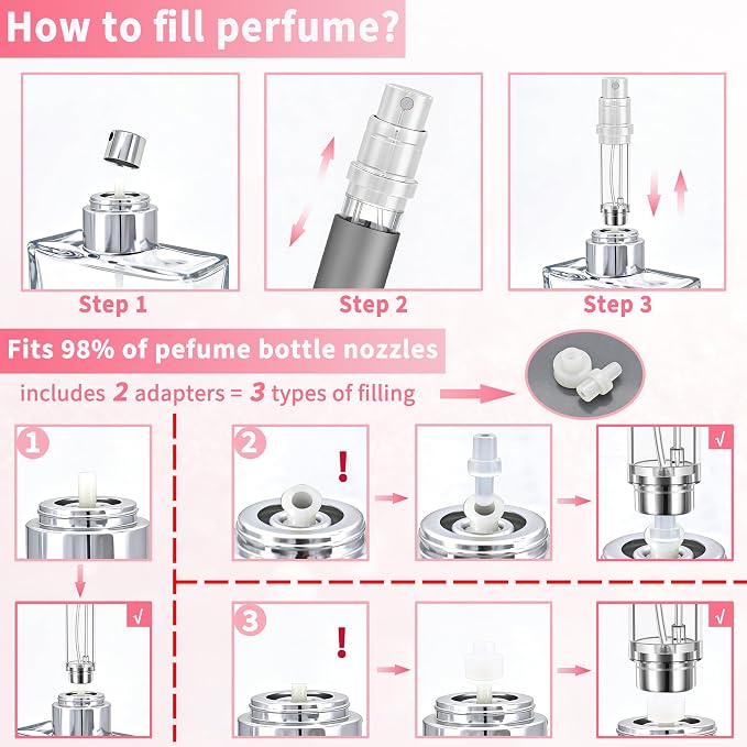 5ml Travel Perfume Atomizer Refillable, Mini Cologne Spray Bottle Empty, Perfume Spray Bottle, Fragrances Atomizer, Cologne Atomiser (Gray)