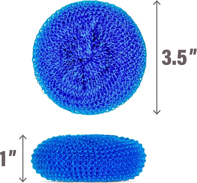 DecorRack 12 Mesh Scourers, Non-Scratch Plastic Scrubbers (12 Pack)