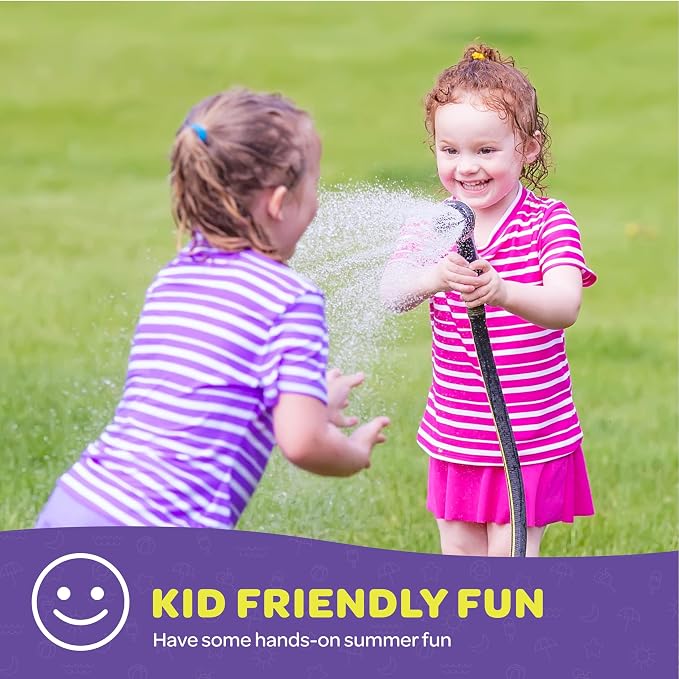 Hose Nozzle [Silver] Heavy Duty Hose Sprayer With 10 Adjustable Watering Patterns. Thumb Control Design, Comfortable Ergonomic Grip, Garden Hose Nozzle for Watering Plants & Lawns/Fun showers/Cleaning