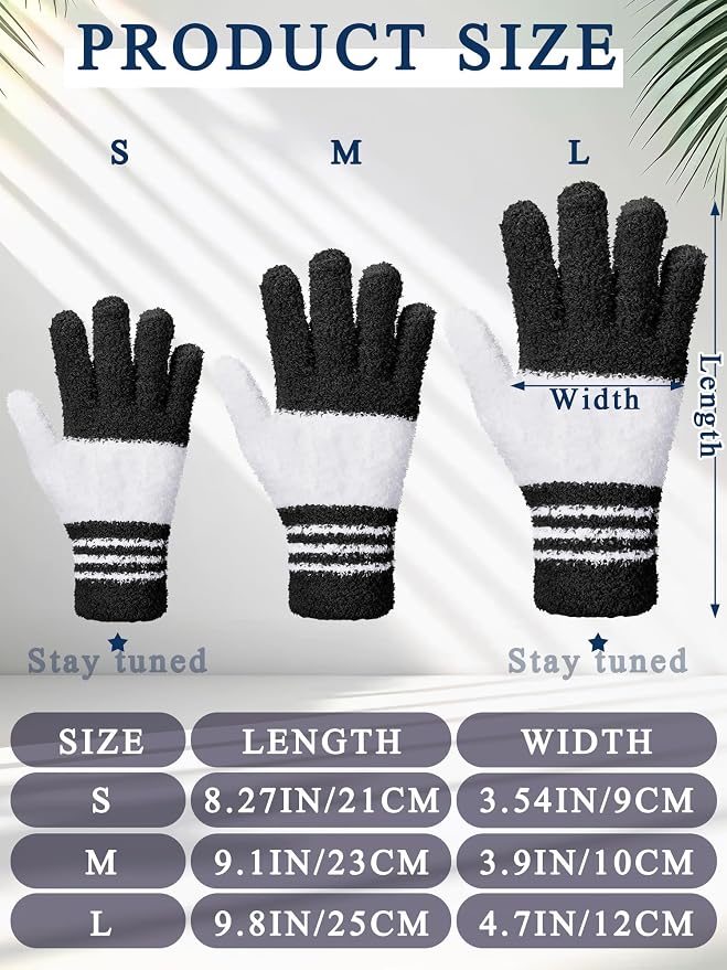 Patelai 3 Pairs Microfiber Dusting Gloves for Plants Leaf, Medium | Black, Dark Blue, Gray,Plant Cleaning Gloves, Reusable Washable Gloves,House Furniture Blinds Dusting