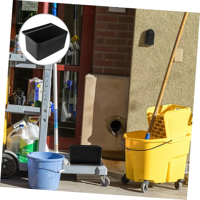 Unomor Portable Housekeeping Cart Cleaning Supplies Storage Bin with Large Capacity and Sturdy Plastic Construction, for Commercial Cleaning and Hotel Service Use