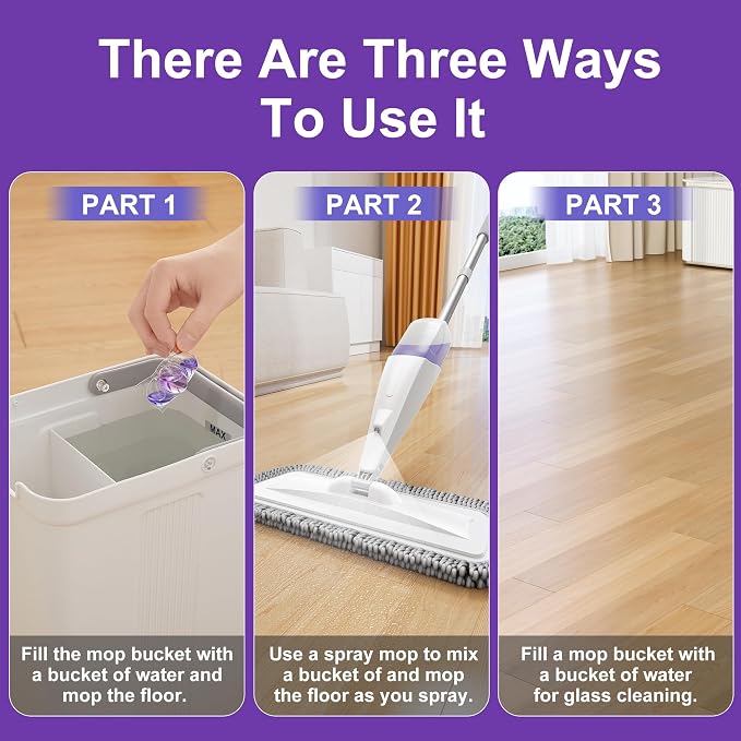 JOYMOOP Floor Cleaner Pods, 15 Count, Freesia Scent,works with Mop Bucket | For Hardwood Floor Cleaning | Powerful Cleaning | Easy to Use | Dries Quickly Without Leaving Streaks | Pleasant Scent