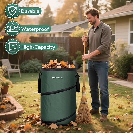 2-Pack Collapsible Pop up Trash Cans, Camping and RV Accessories for Inside & Outside, Camper Gear, Tent Essentials, Recycle Can, Travel & Trailer Must-Haves, Garbage Bin and Cool Stuff