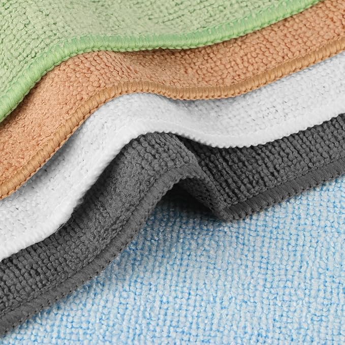 Orighty Washcloths Bulk, 100 Pack Microfiber Face Towels, 12x12 Inch | Highly Absorbent & Soft Feel, Multi-Purpose Wash Cloths & Hand Towels for Bathroom, Hotel, Spa, and Gym