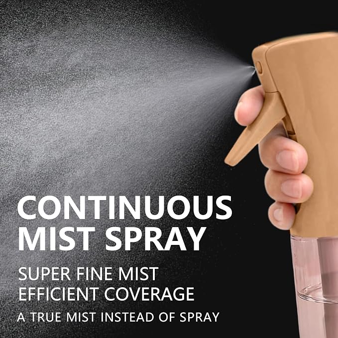 Spray Bottle for Hair Continuous Ultra Fine Mist (300ml) 360° Multi Spray Bottle for Plants, Cleaning, Skin Care Leakproof & Durable 2 Pack