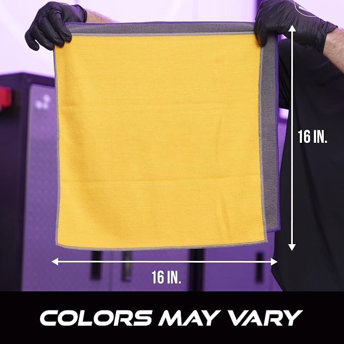 VIKING Microfiber Cleaning Cloth for Car Wax Removal, 16 x 16 Inch, 3 Pack | Polishing Towels for Removal of Car Wax and Polishing Compound, Car Detailing Kit