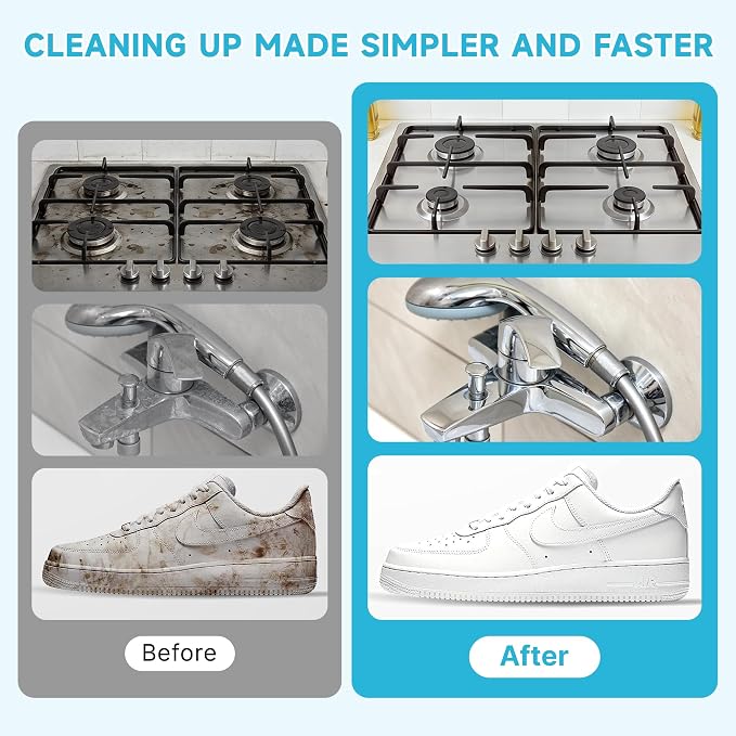 Silkyhose 30 Pack Melamine Sponge, 2X Density Magic Cleaning Eraser | Wave Ergonomic & Long-Lasting. Multi-Purpose Cleaner for Kitchen, Bathroom, Walls, Oven & Shoes.