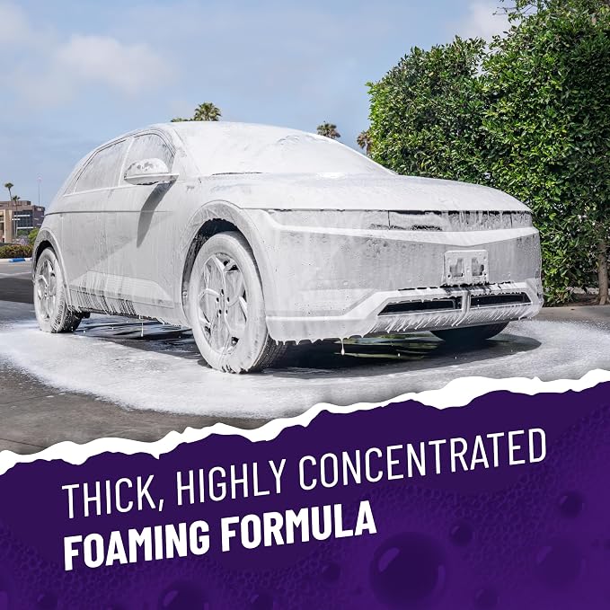 Chemical Guys, Extreme Bodywash & Wax Car Wash Soap, 1 Gallon | Thick clinging foam in cannons, guns or buckets, carnauba adds gloss, gentle on wax and sealant, grape scent