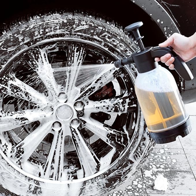 High Pressure Car Wash Sprayer, 2L Hand Pressure Snow Foam Sprayer with 2 Modes, P-ressure Foam S-Prayer for Watering Plant, Pets Showering