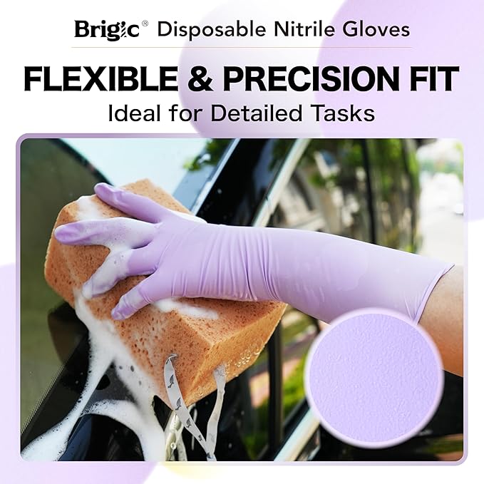 12 Inch Long Cuff Nitrile Gloves, Disposable Gloves | Extended Coverage • Textured Grip • Tear Resistant Protection