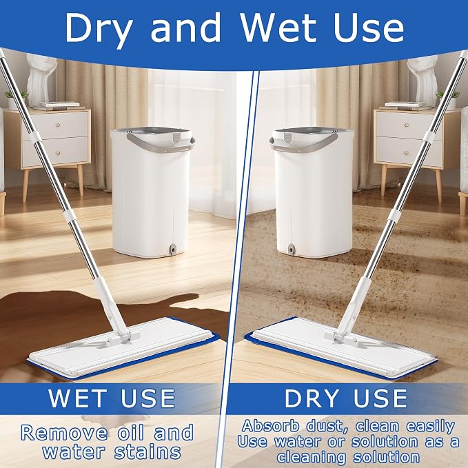 12 Pack Replacement Microfiber Pad - Thick - Universal Commercial 17-18 Inch Mop Head- Heavy Duty - Wet & Dry Commercial Cleaning Refills Reusable Mop Refills Fit for Most Microfiber Flat Mop System