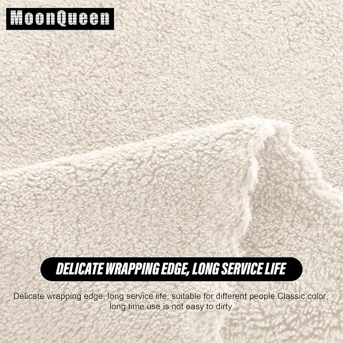 MOONQUEEN Ultra Soft Premium Washcloths Set - 12 x 12 inches - 72 Pack - Quick Drying - Highly Absorbent Coral Velvet Bathroom Wash Clothes (Cream)