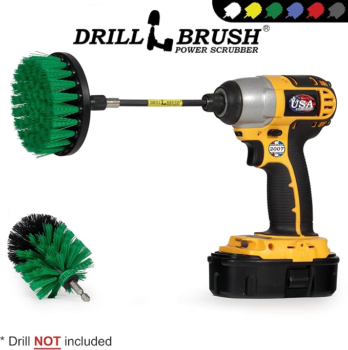 Drill Brush Kitchen Accessories - Oven Scrubber Brush Set - Household Brush | Kitchen Cleaning Extension Kit - Kitchen Sink Hard Water Remover - Kitchen Cleaning Supplies - Countertop Cleaning Brush