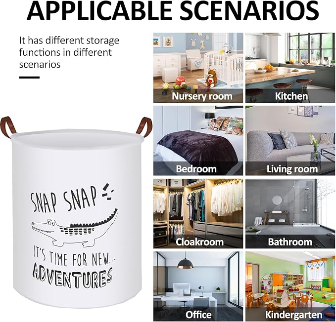 Collapsible Laundry Basket in Bedroom Waterproof Laundry Hamper in Bathroom Large Laundry Bag in College Dormitory Cloakroom Livingroom Nursery Organizer Toy Bin